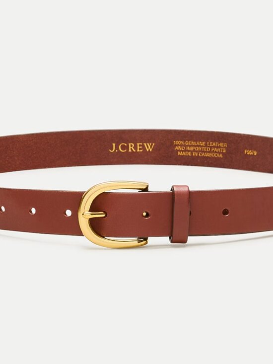 J. Crew Accessories - J. Crew Classic Leather Belt Dark Nutmeg Large